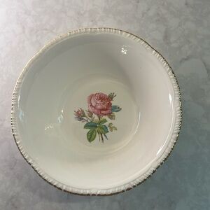 Cunningham & Pickett CaliRose gold trim serving Bowl by Homer Laughlin